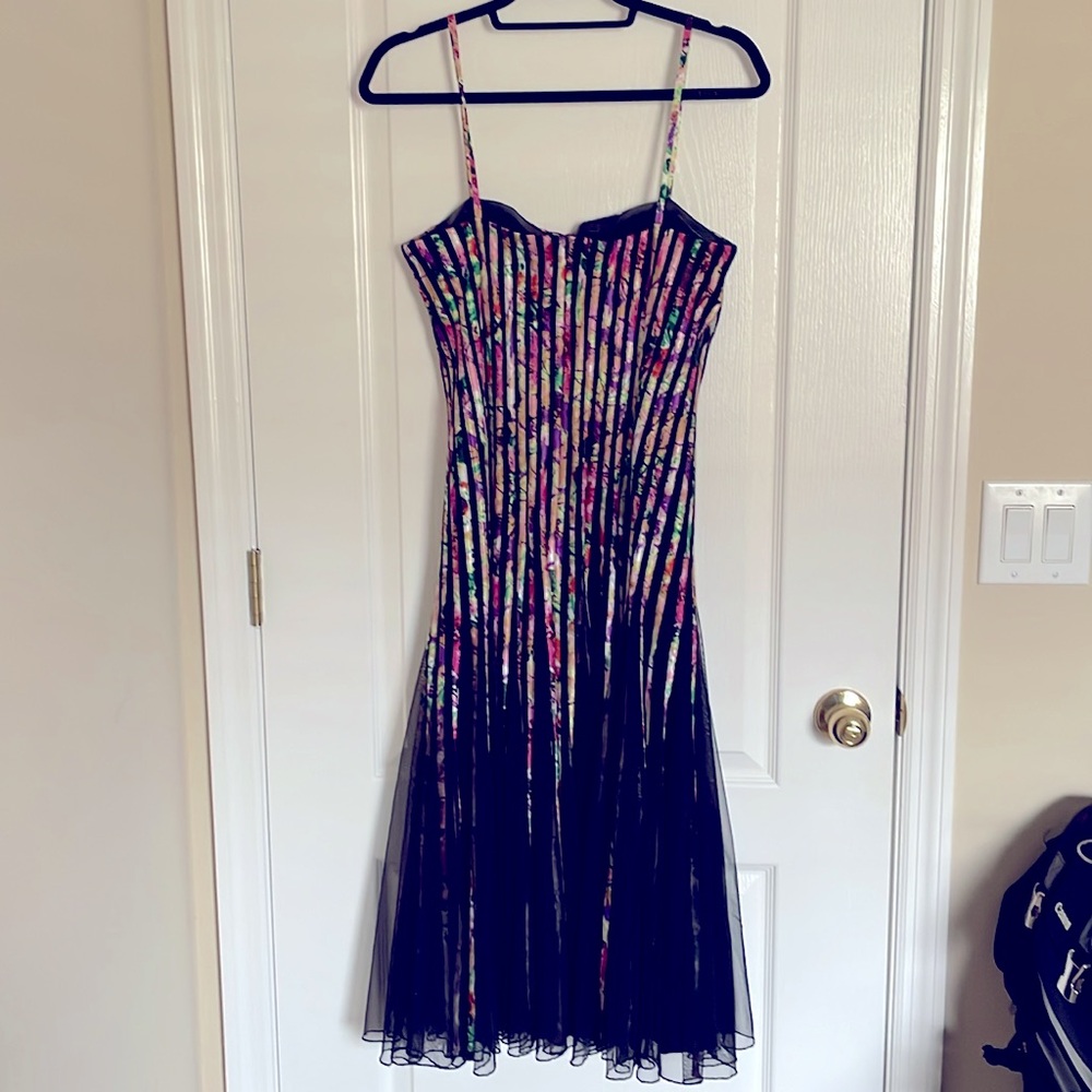 JS Collections Multicolor Striped Prom Dress - Picture 6 of 8